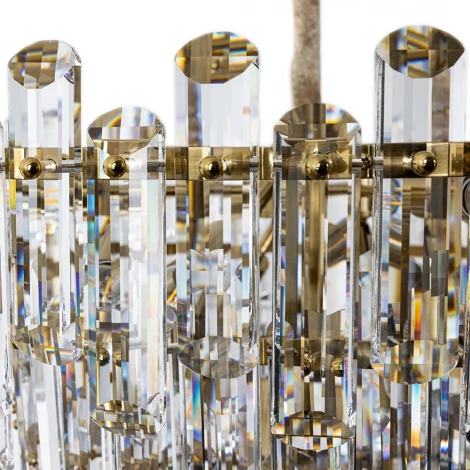 Подвесная люстра каскадная большая Rosie 3511/17 LM-16 Divinare (220V, хрусталь, на цепи)