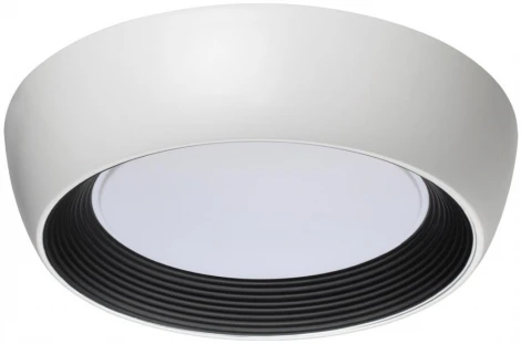 Потолочный светильник круглый Sonex Cronus 7715/54L металл/акрил/белый/черный LED 54Вт 3000-6500К D500 IP20 пульт ДУ (220V, круглые)