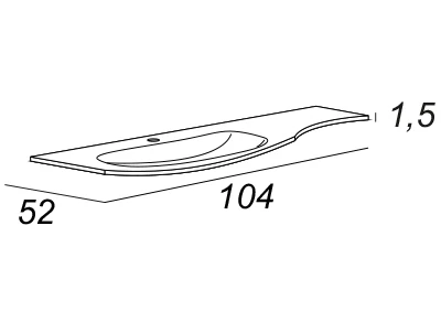 Мебельная раковина Cezares Sting 104 L extra light