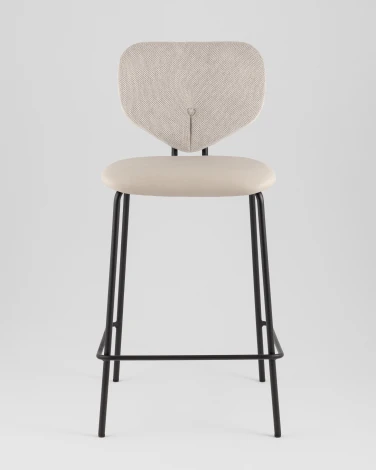 Стул полубарный Masey бежевый с бежевой экокожей Stool Group арт.УТ000039582