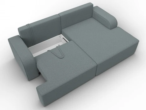 Диван угловой Лига-120 угол правый (ДСП,Брус,Фанера,ЛДС,Рогожка/Серый) Лига Диванов 137285