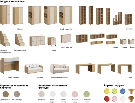 Стеллаж Play ОГОГО (арт.853450), (ЛДСП/Дуб Корбридж)