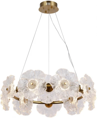 Подвесная люстра светодиодная Kink Light Грея 07601-60A,36 (220V, на тросе, цветы)