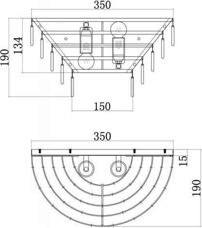Настенный светильник Maytoni Mazzo MOD130WL-02G (220V)