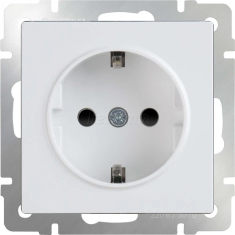 Розетка встраиваемая с заземлением и шторками Werkel, белый