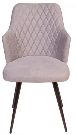 Стул поворотный на 90 градусов, функция возврата, антишум Hunt ромб, бархат пепельно-бежевый 25 / чёрный конус Top Concept 80491