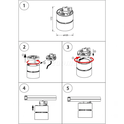 Трековое крепление Lightstar Asta 594066