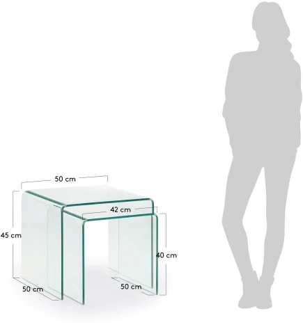 Журнальный стол La Forma (ex Julia Grup) Burano (Прозрачный/ Стекло) 23611