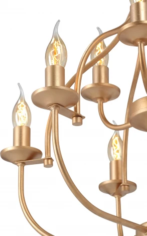 Подвесная люстра Vitaluce V1863-8/9, 9xE14 макс. 40Вт V1863-8/9 (220V, на цепи, подсвечник, свеча)