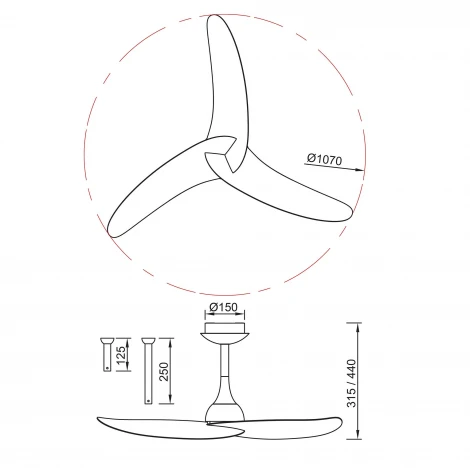 Потолочный вентилятор с пультом Mantra Ipanema 9041