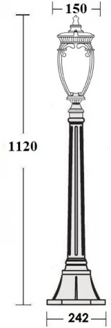 Наземный фонарь Oasis Light VERONA 86207 Bl