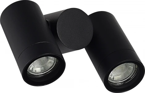 Настенный светильник ST Luce Ecollo SL9011.402.02 черный/белый GU10 2*50W (220V, круглые, IP65)