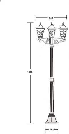 Наземный фонарь VENECIA 2S 91808SB Bl Oasis Light (220V, фонарь, IP44)