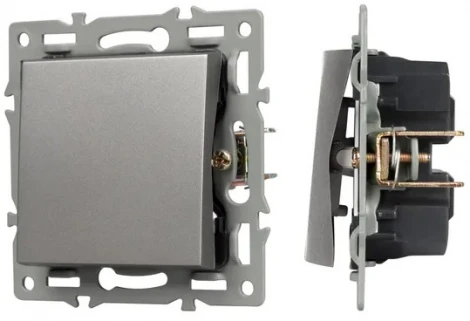 Механизм выключателя одноклавишный перекрёстный SWT-MKX1-PL-GR (250V, 16A) (Arlight) 043720