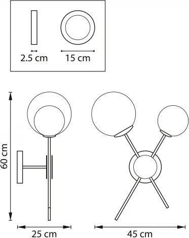 Бра Croco 815620 (220V, шар, шарики)