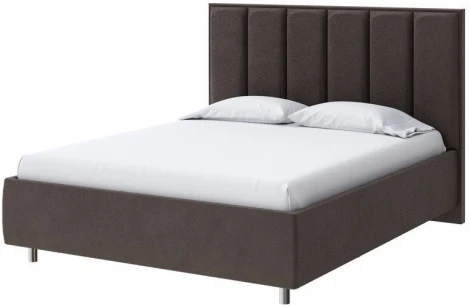 PROxSON Кровать Routa без основания (Ткань: Велюр Monopoly Горячий шоколад (237)) 180x190