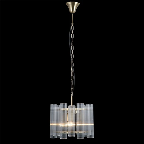 Подвесная люстра ILLUMICO IL0686-3PSQ-24 AB LYRA (220V, хрусталь, на цепи)