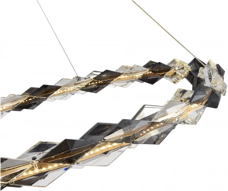 Подвесной светильник ST Luce Diamanta SL6009.113.01 Золотистый/Прозрачно-Дымчатый LED 1*30W 3000K (220V, на тросе, кольцо)