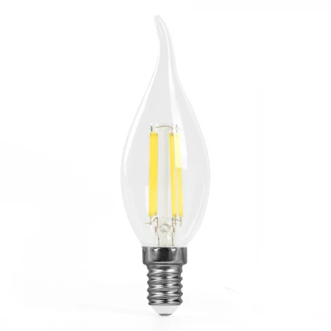 Лампа светодиодная филамент C35T свеча на ветру 6W 175-265V E14 6400К Feron LB-1216 51264