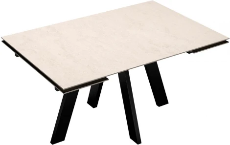 Стол DikLine DM140 Хромикс белый/опоры черные арт.00-00072818