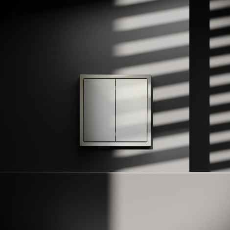 Проходной переключатель двухклавишный (шелк) Voltum S70 VLS020304