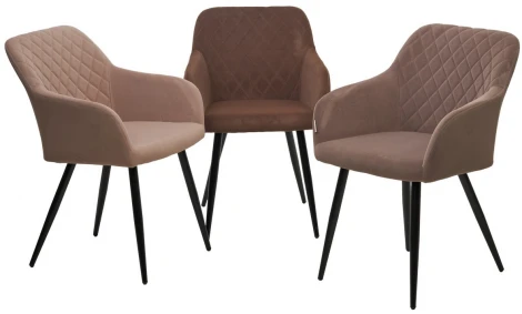 Стул BRANDY 505-5 Тауп, велюр беспальчиковый" / черный каркас, М-City"