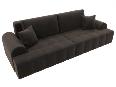 Диван прямой Лига-080 (ДСП/Пластик/Велюр/Коричневый) Лига Диванов 131118