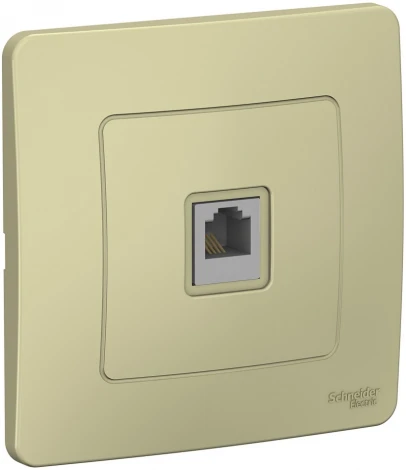 Телефонная розетка встраиваемая RJ-11 (бежевый) Systeme Electric Blanca BLNIS011007