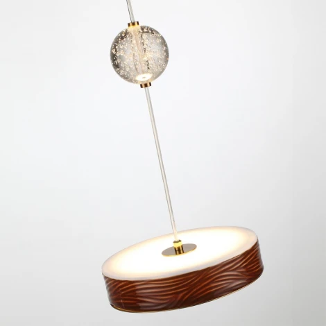 Подвесной светильник Odeon Light Riviera 5450/32LB коричневый/античная бронза/металл/керамика/хрусталь/акрил LED x 32W 2000К/3000K/4000K/переключ