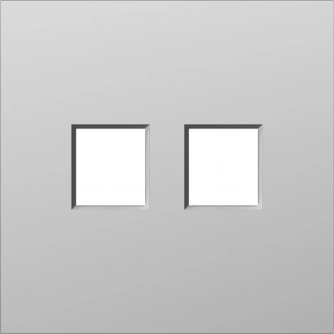 Накладка 2-я для розеток RJ45,TV,SAT, сталь Donel S08 DS86937