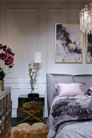 KFG090 Тумба с матовой зерк.отделкой каркас металл. 60*40*60см Garda Decor