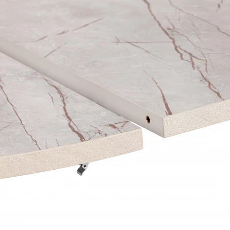 Стол VELETA ЛДСП/HPL/металл, 100 x 100+40 75 см, Агат серый/чёрный Tetchair 19739