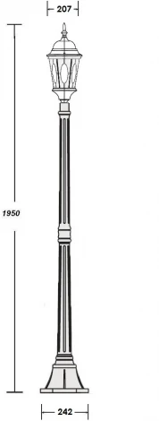 Наземный фонарь ASTORIA 2M 91408M Bl овал Oasis Light (220V, фонарь, IP44)