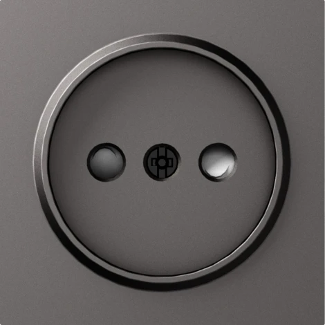 Накладка для розетки без заземления, со шторками 16A 250 В~, матовый титан IP30 Donel A07 DE21645