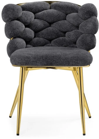Стул Woodville на металлокаркасе Rendi gray / gold 15556