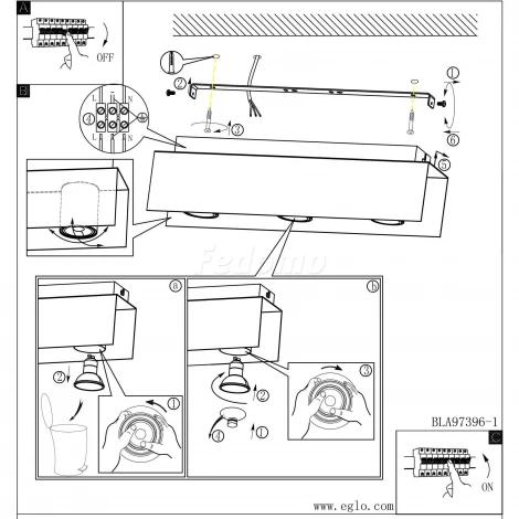 Накладной точечный светильник Eglo Viserba 97396 (220V)