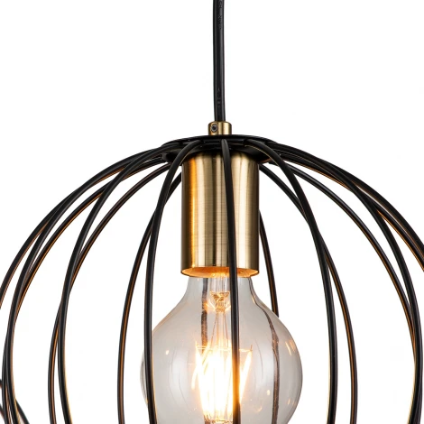 Подвесной светильник Quebec 10176/3S E27*60W Black/Brass