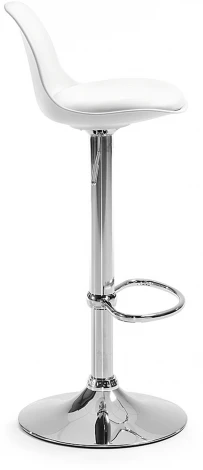 Барный стул La Forma (ex Julia Grup) Orlando-T (Серебряный,Белый/ Металл,Пластик,Пена,Полипропилен,Сталь)