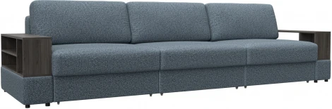 Диван прямой с 2 полками Лига-055 НПБ Лонг Лига Диванов (Велюр) арт.129088