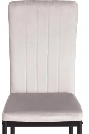 Стул VERTER (mod. 37-1) / 1 шт. в упаковке (Металл,Вельвет /Светло-серый,Черный)