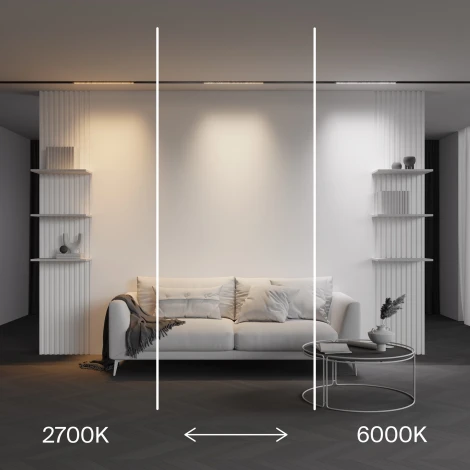 Трековый светильник низковольтный светодиодный 48V 12W 2700-6000K Maytoni Technical Points TR241-4-12WTW-DD2-B