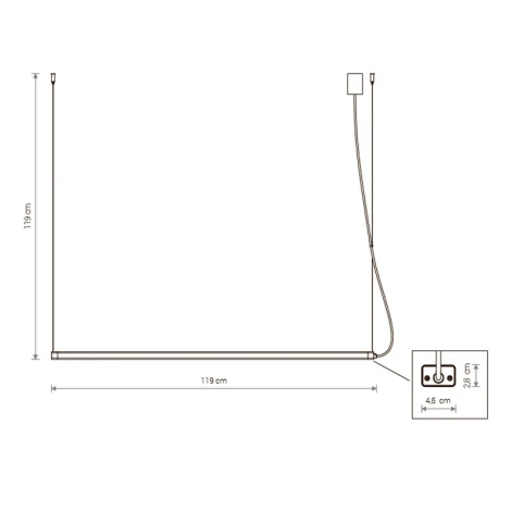 Подвесной линейный светильник светодиодный H Nowodvorski Led 8910