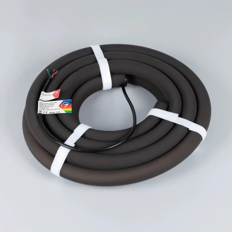 Светодиодная лента герметичная SPI MonLIGHT-BLACK-SIDE-G180-D25mm 12V RGB-PX2 (21.6 W/m, IP65, 5m, wire x1) (Arlight, Вывод боковой, 3 года) 044974
