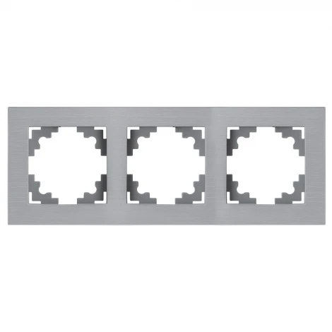 Рамка на 3 поста (серебро) Stekker Катрин 50019