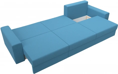 Диван прямой Майами Long (Голубой/Рогожка) Лига Диванов арт.123340