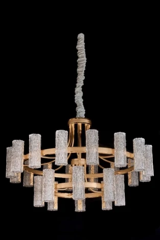 Подвесная люстра ярусная Fluorite Inverno FL1089-24P (LED, 220V, хрусталь, на цепи)