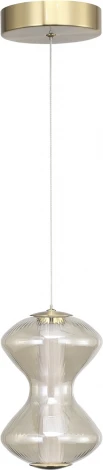Подвесной светильник ST Luce Spine SL6136.203.01 золото/коньячный LED 1*6W 3000K (220V, на проводе)