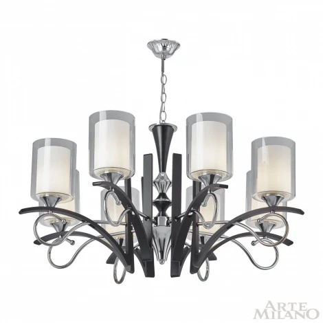 Подвесная люстра Arte Milano Florentia-9167 309167/8 Bk/Ni (220V, на цепи)