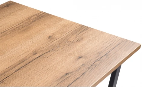 Стол Notta Лота Лофт 140 25 мм дуб делано темный / черный матовый 489640