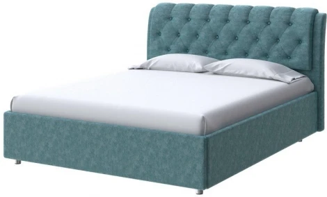 PROxSON Кровать Chester (Ткань: Велюр Gratta 5 Морская лагуна) 140x200